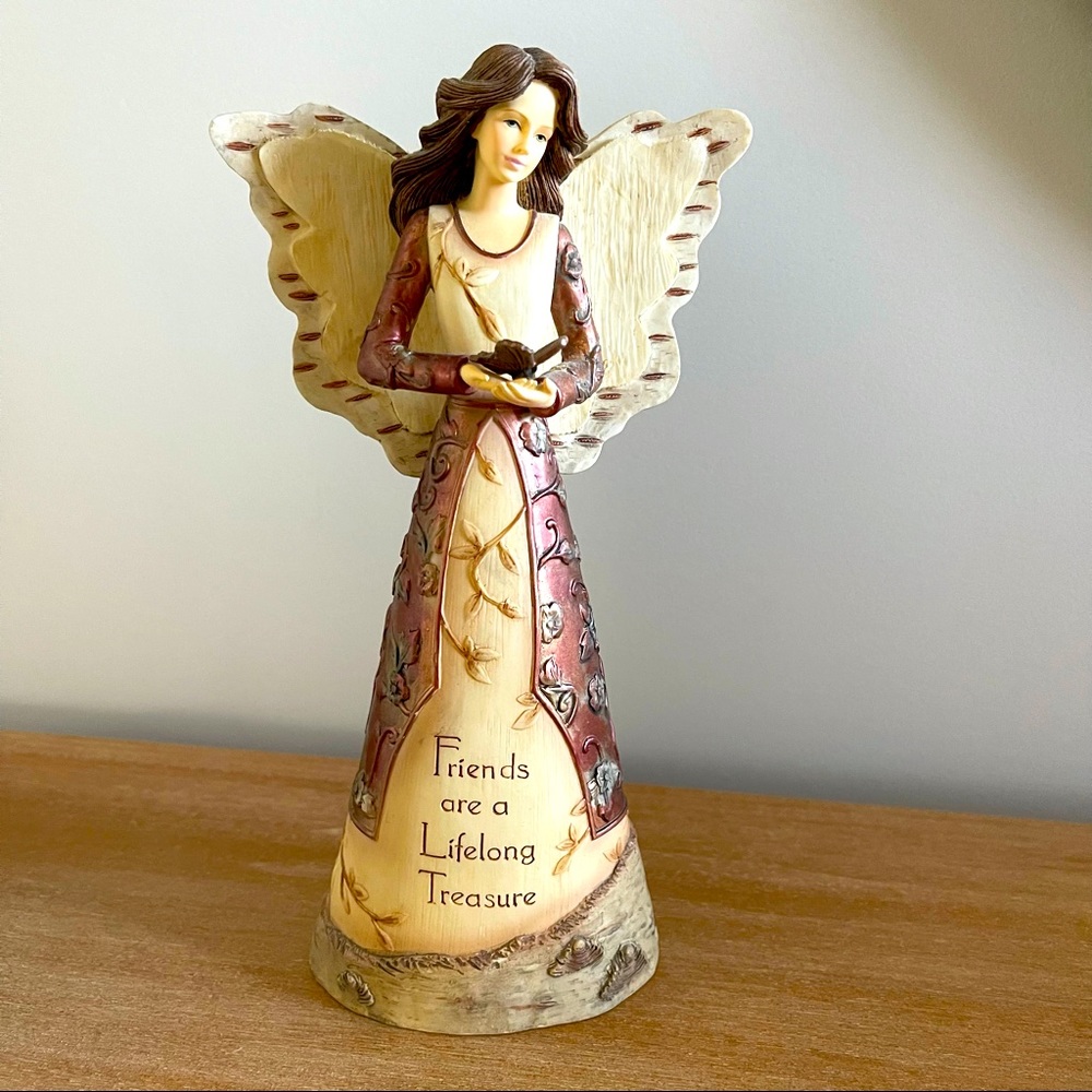 Copper friends 9” tall angel figurine.